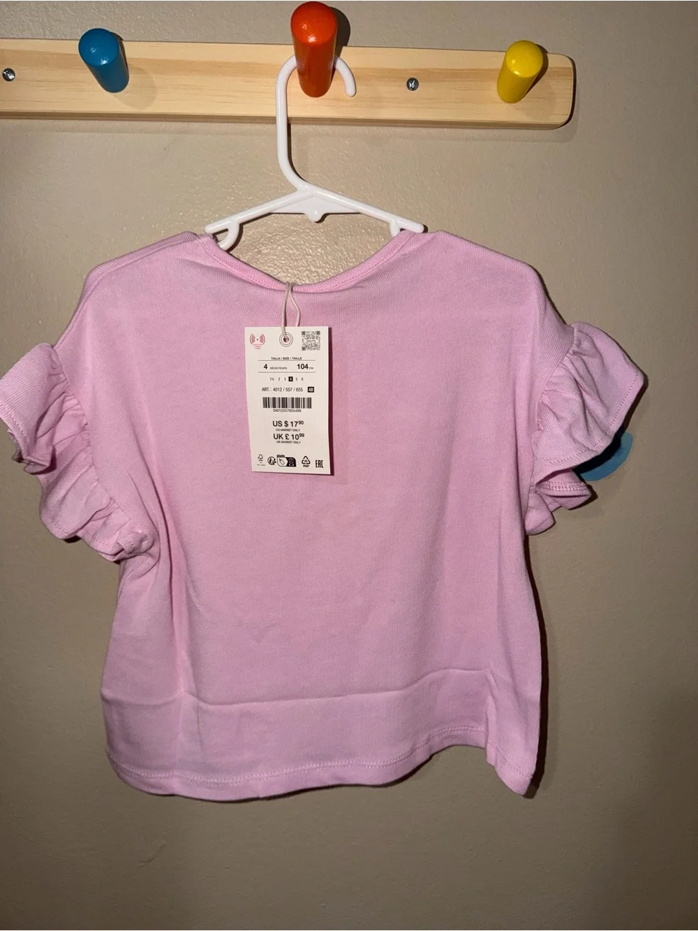 Zara Pink Short Sleeve Top with Front Bows